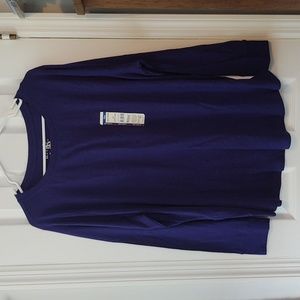 Terra & Sky 2X Purple Long Sleeve Top NWT